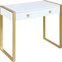 Meridián bútor Victoria White Gold Desk Console