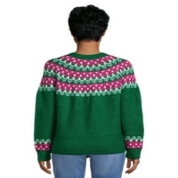 Jane Street Női CrewNeck pulóver pulóver hosszú raglan hüvelyekkel, középsúly, méretű S-xxxl