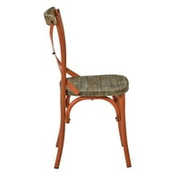 Lakberendezés Somerset X-Back antik fehér fém szék keményfa Vintage Őrült Ló ülés kivitelben