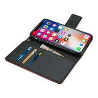 Folio Wallet telefonos tok iPhone X iPhone XS 3-in-pénztárca piros