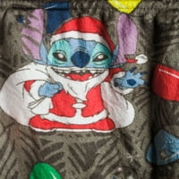 Disney Lilo & Stitch, felnőtt férfiak, faszén szürke plüss pizsamák alvó nadrág, S-2XL méretű méret