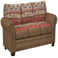 American Furniture Classics 8503 modell - háromüléses Sierra Lodge kanapé felnőtteknek Barna mikroszálas színben