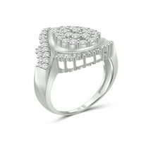 JewelersClub White Diamond Carátgyűrű sterling ezüsttel a nők és a lányok számára