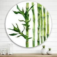 Designart 'A bambusz ágak erdője iii' trópusi körfém fali művészet - 36 lemez