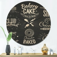 Designart 'Bakery karakterek étel idézetek' Modern fa falióra