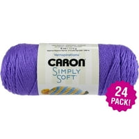 Caron egyszerűen puha szilárd anyag fonal 24 pk-grape