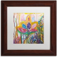 Védjegy Szépművészet Lotus vászon művészete: Lauren Moss White Matte, fa keret