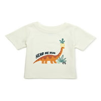 Garanimals Baby Boy rövid ujjú grafikus póló, méretek 0- hónap