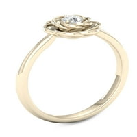 Imperial 1 10ct tdw gyémánt 10k sárga arany rózsa virág divat gyűrű