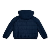 Avalanche fiúk víz- és időjárási ellenálló buborék cipzárral ellátott puffer kabát, méret 4-18