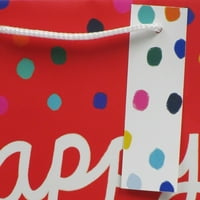 Az extra nagy piros papír ajándéktáska születésnapi konfetti ünneplésének módja, 12 5 15