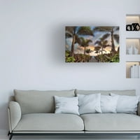 Dennis Frates 'Palms 3' Canvas Art