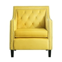 Oakvillepark latourell bársonyos kárpitozott ékezetes szék, sárga