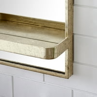 Firstime & Co. Gold Imogen Wall Mirror polcokkal, modern, téglalap alakú, 15. 6. 23.