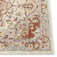 Jól szőtt misztikus bajba jutott perzsa szőnyegek, off-fehérek