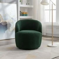 Aukfa akcentus szék, szövetforgó szék karosszék a nappali hálószobához, sötétzöld