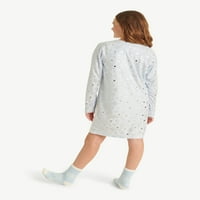 Justice Girls hosszú ujjú jegesmedve pizsama alvó ruha zokni, méretek 5-18