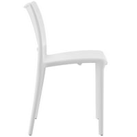 Modway csípő étkező oldalsó szék készlet fehér