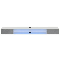 Modern LED úszó TV -állvány, fali polc a TV -k számára, fehér és szürke