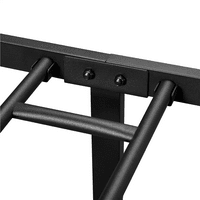 Alden Design Metal Platform King Bed magas fejtámlával, fekete
