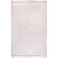 Nuloom Beehive Tassel gyapjú díszítő szőnyeg, 3 '5', baba rózsaszínű