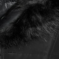 Első női plusz méretű aszimmetrikus puffer kabát Fau szőrhapucettel