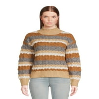 Jane Street Női Mock Neck Pullover pulóver hosszú ujjú, középsúlyú, méretek xs-xxxl