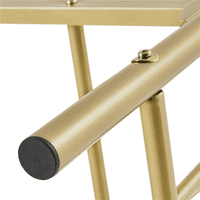 EasyFashion Modern Scroll Metal Platform ágy, iker XL, Antik arany